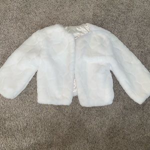 Crop faux fur jacket